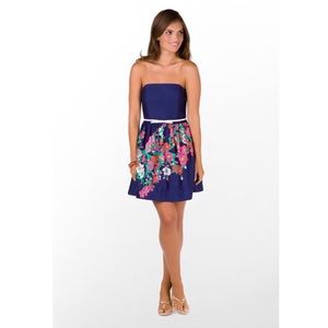 Lilly Pulitzer Lottie Dress in Bright Navy Cherry